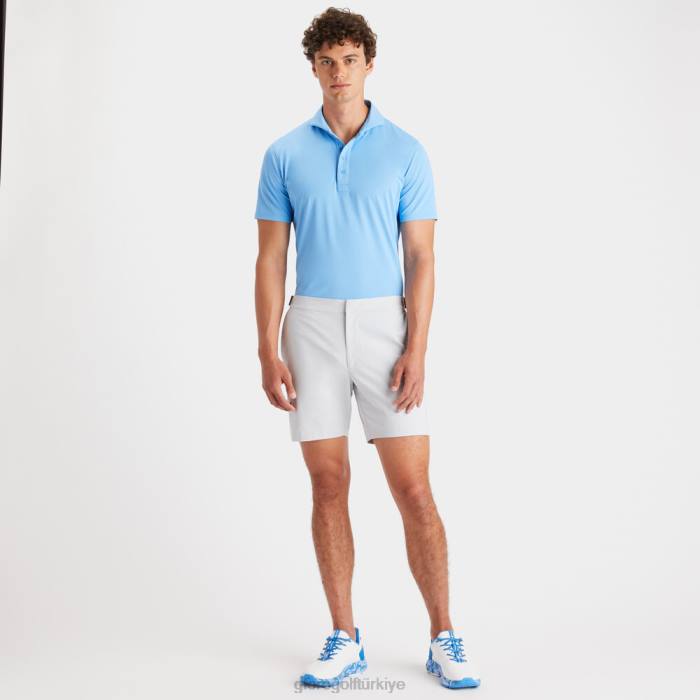 Essential modern geniş yakalı teknik pike slim fit polo üniseks çello G/FORE Giyim 0J4F18