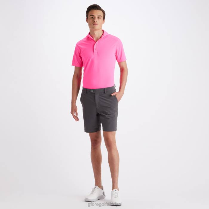 Essential modern geniş yakalı teknik pike slim fit polo üniseks nakavt pembe G/FORE Giyim 0J4F19