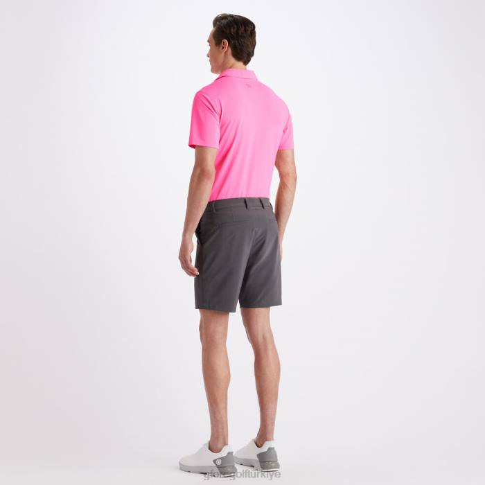 Essential modern geniş yakalı teknik pike slim fit polo üniseks nakavt pembe G/FORE Giyim 0J4F19