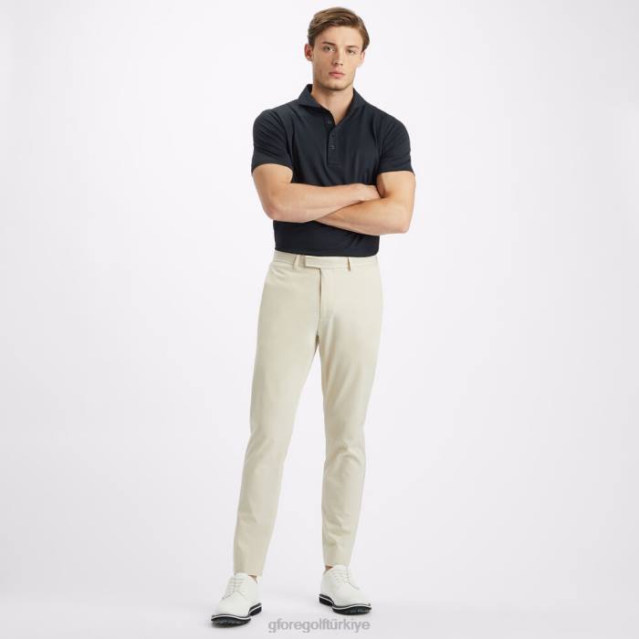 Essential modern geniş yakalı teknik pike slim fit polo üniseks oniks G/FORE Giyim 0J4F75