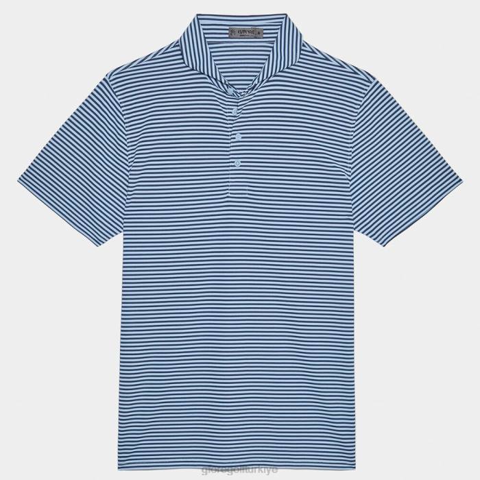 besleyici şerit modern yakalı teknik pike slim fit polo üniseks gökyüzü/alacakaranlık G/FORE Giyim 0J4F66