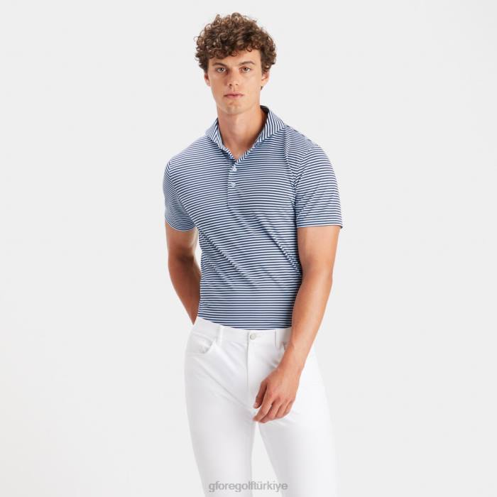 besleyici şerit modern yakalı teknik pike slim fit polo üniseks gökyüzü/alacakaranlık G/FORE Giyim 0J4F66