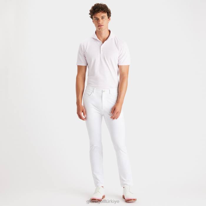 besleyici şerit modern yakalı teknik pike slim fit polo üniseks kızarmak G/FORE Giyim 0J4F103