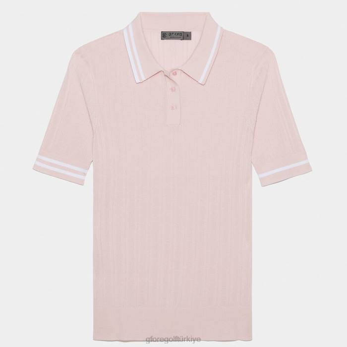 kontrast yaka ribana pamuk karışımlı polo üniseks kızarmak G/FORE Giyim 0J4F347