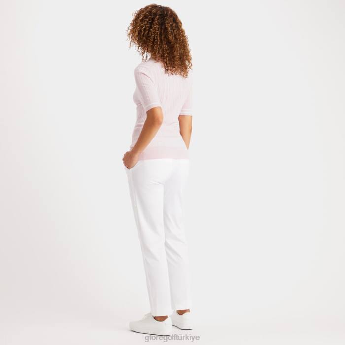 kontrast yaka ribana pamuk karışımlı polo üniseks kızarmak G/FORE Giyim 0J4F347