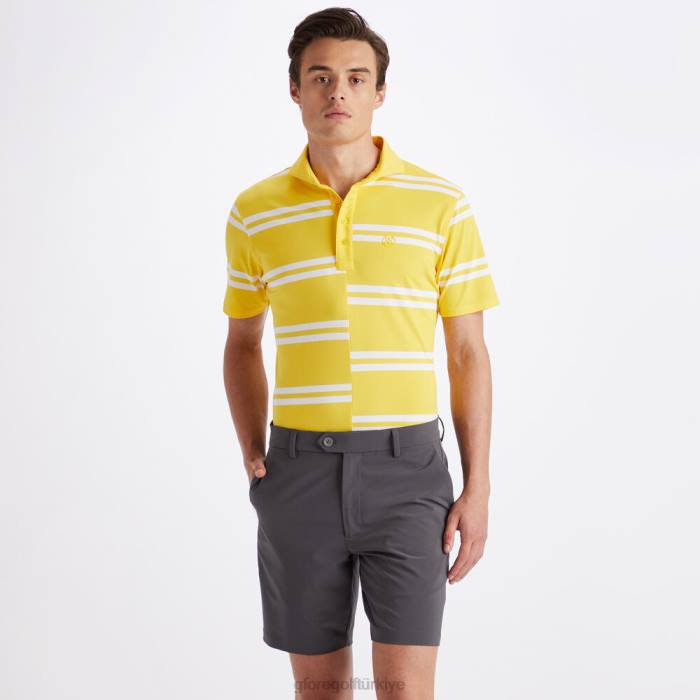 ofset şerit modern geniş yaka teknik pike slim fit polo üniseks Siber G/FORE Giyim 0J4F6