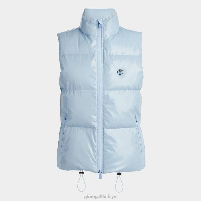 kapitone cilalı naylon merinos yünü astarlı kirpi yelek üniseks gökyüzü G/FORE Giyim 0J4F382