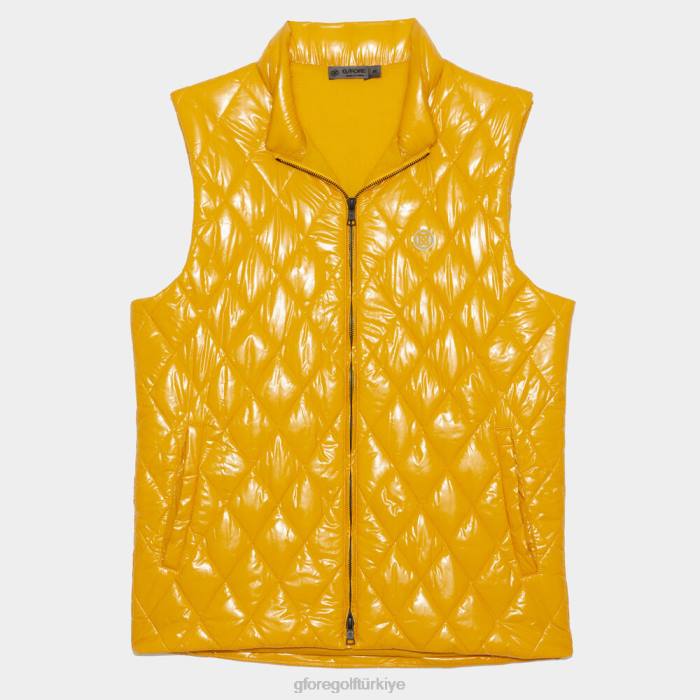 kapitone kaplamalı naylon yün astarlı slim fit şişme yelek üniseks sarı uçmak G/FORE Giyim 0J4F26
