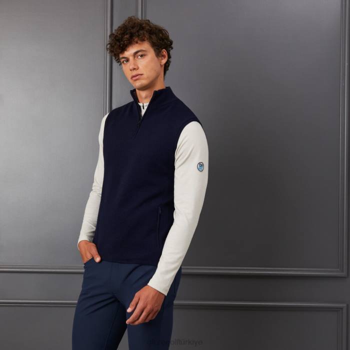 merinos yünü teknik astarlı slim fit dunes yelek üniseks alacakaranlık G/FORE Giyim 0J4F129