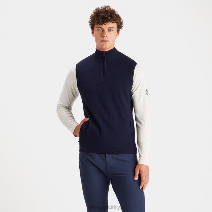 merinos yünü teknik astarlı slim fit dunes yelek üniseks alacakaranlık G/FORE Giyim 0J4F129