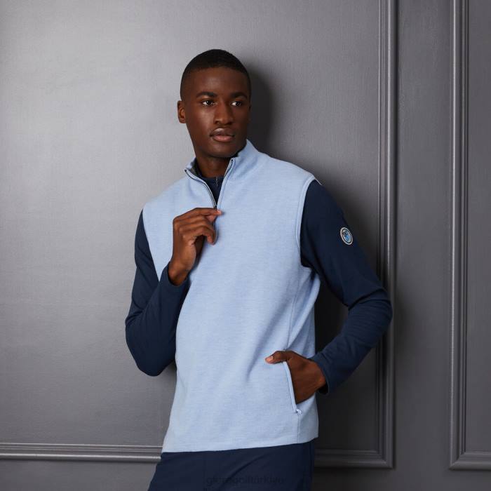 merinos yünü teknik astarlı slim fit dunes yelek üniseks gökyüzü G/FORE Giyim 0J4F128